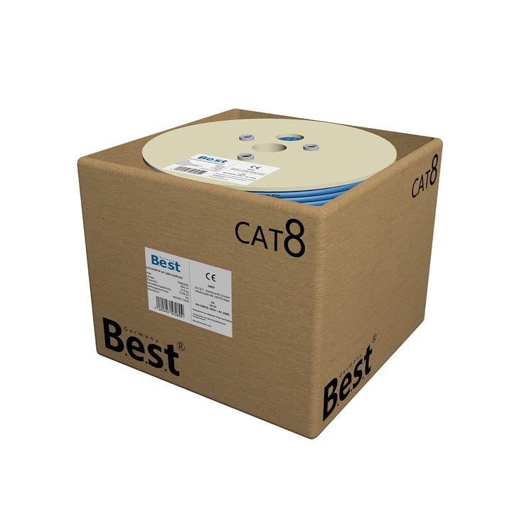 Germany B.e.s.t 250M CAT 8 Duplex Netzwerkkabel Verlegekabel Kupfer LAN Kabel Ethernetkabel S/FTP 40