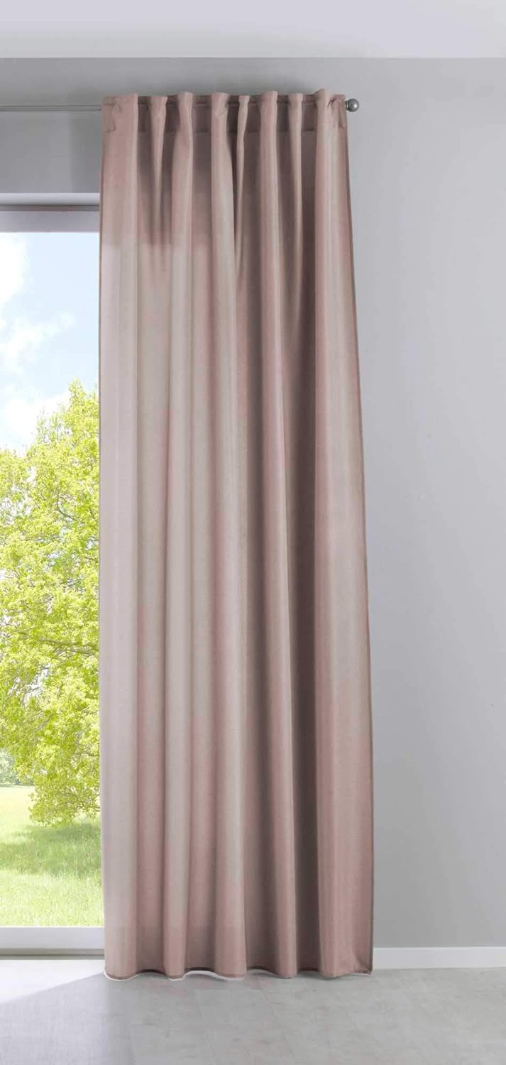 Vorhang Verdeckte Schlaufen Cationic »JENA« HxB 250x300 cm Taupe Blickdicht Leinen Optik Gardine Mel