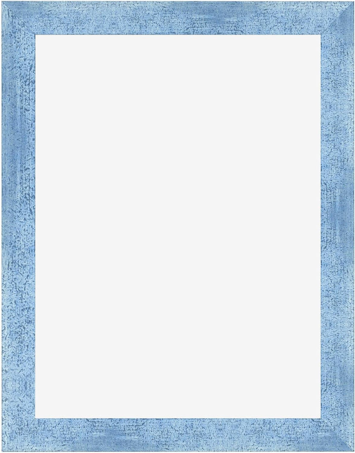 yd. Your Decoration - Bilderrahmen 75x100 cm - Hellblau Gewischt - Bilderrahmen aus MDF mit Acrylgla