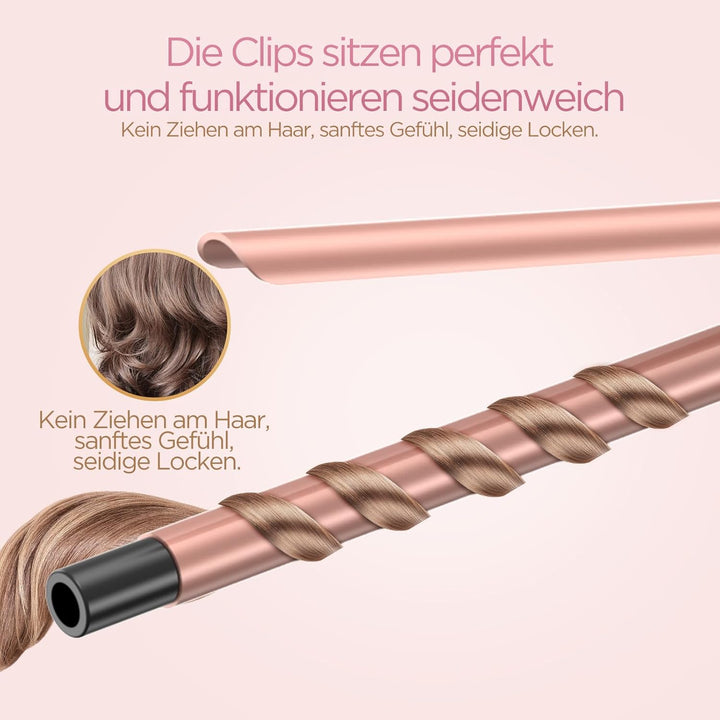 BESTOPE PRO Lockenstab 9mm Kleine Locken, Schnelle Heizung Lockenstäbe Extra Lang, Multi-Temperatur