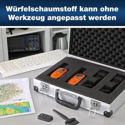 PeakTech 7265, Transportkoffer für Messinstrumente, widerstandsfähiger Aluminiumkoffer, Werkzeugfach