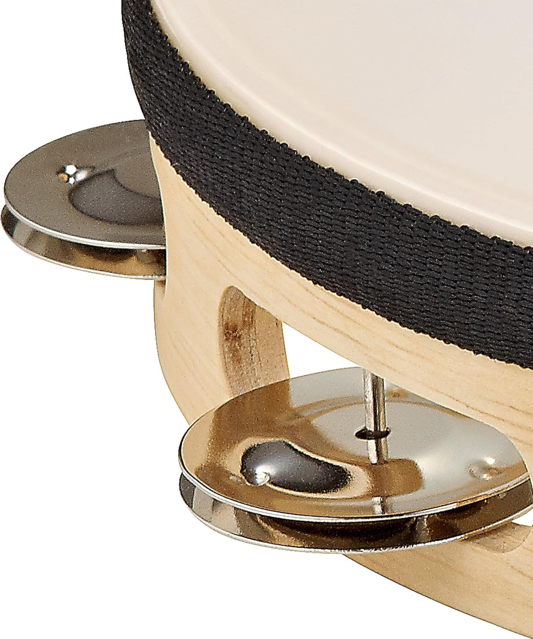 Nino Percussion NINO25 Holztamburin mit Fell 25,4 cm (10 Zoll) einreihig