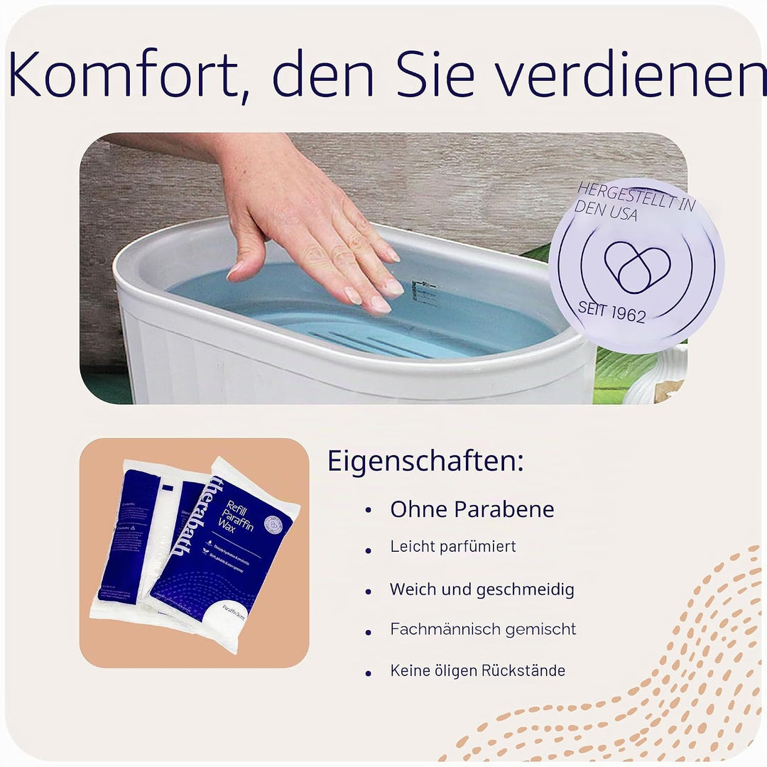 Therabath mit 1,8 kg. Paraffin ohne Duftstoffe