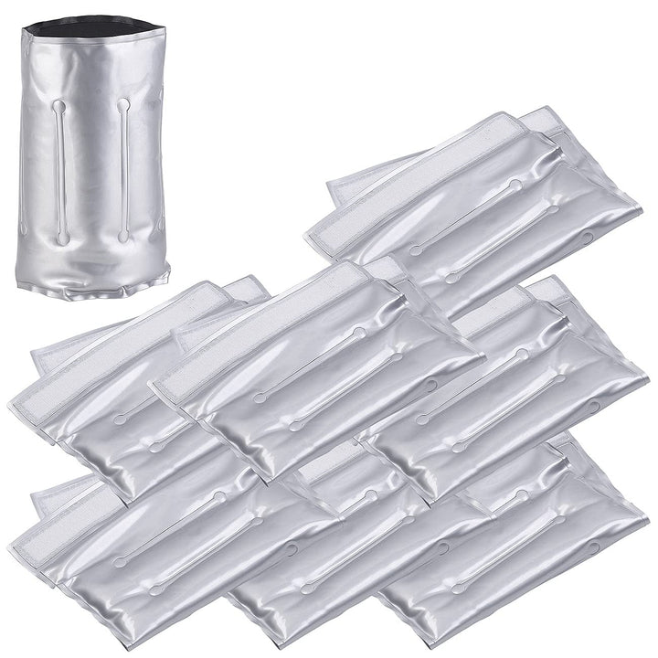 infactory Getränke Kühler: 8er-Set Flaschenkühler, Ø 75-86 mm, Klettverschluss, Kühl-/Wärme-Gel (Küh