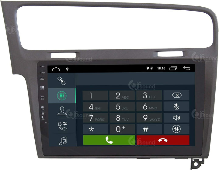 Costum fit Autoradio für Volkswagen Golf 7 Grau Android GPS Bluetooth WiFi Dab USB Full HD Touchscre