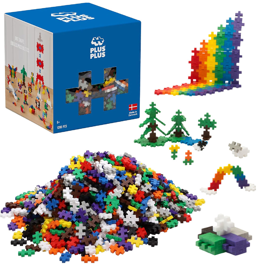 Plus-Plus 9603320 Geniales Konstruktionsspielzeug, Open Play Basic, Bausteine-Set, Teile, bunt, 1200