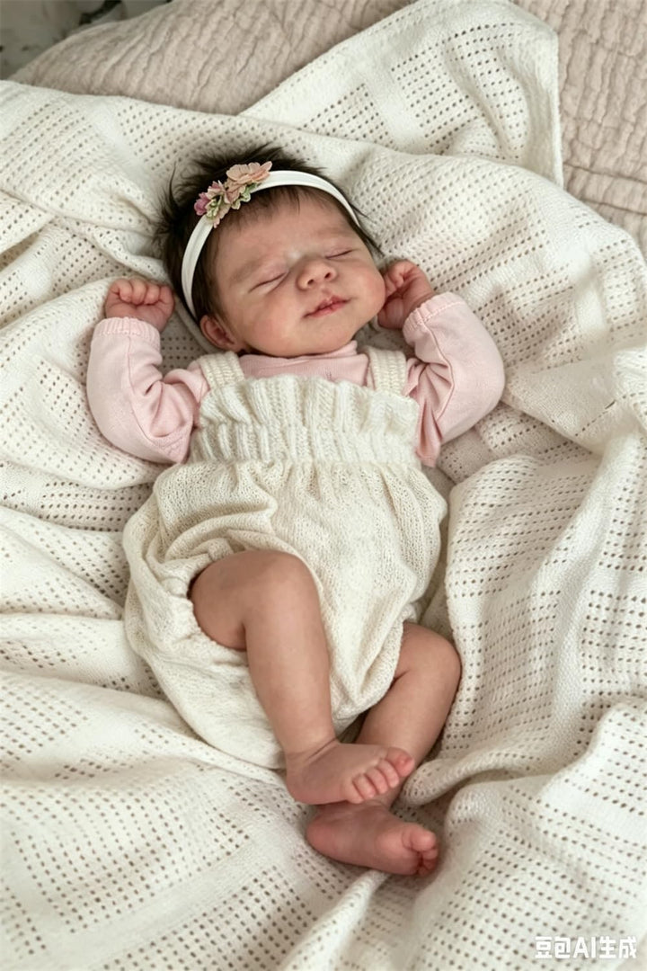 Zero pam Reborn Baby Vollsilikon Lebensecht-48CM Silikon Baby Mädchen, Babypuppen Wie Echt, Reborn P