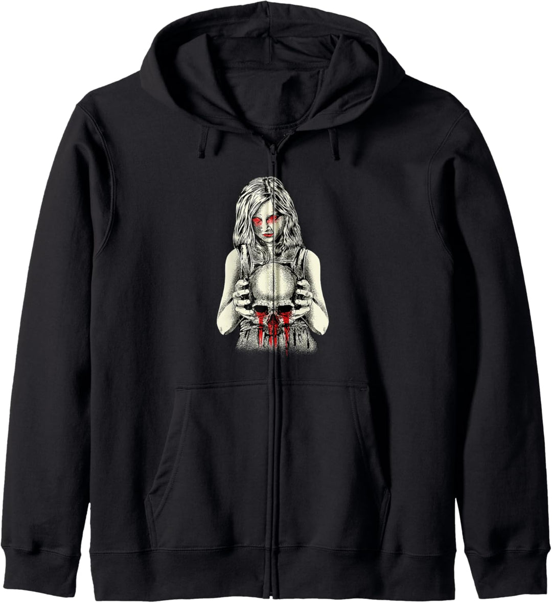 Dämon Satan Schädel Goth Kapuzenjacke