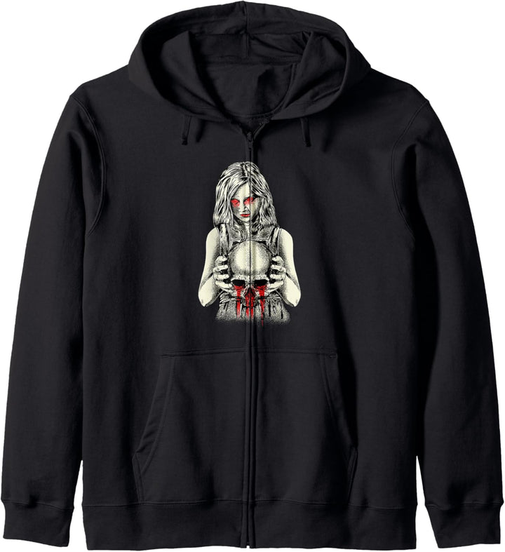 Dämon Satan Schädel Goth Kapuzenjacke