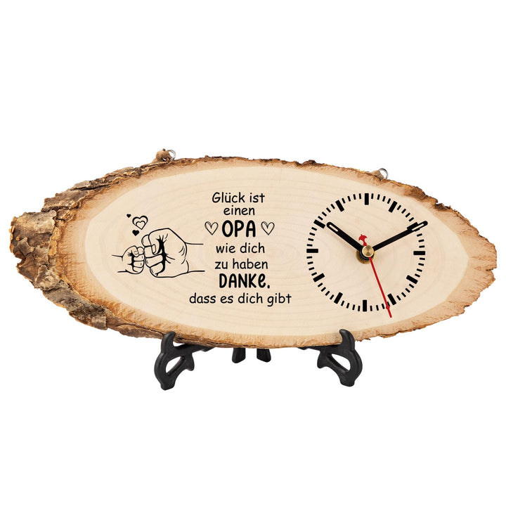 KAAYEE Opa Geschenk, Holzuhr Geschenke für Opa zum Vatertag Geburtstag Valentinstag Ostern, Bester G