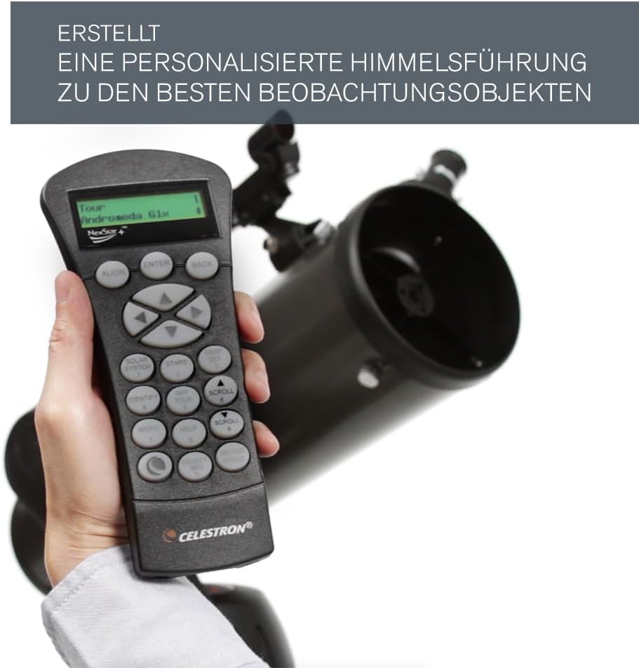 Celestron 31145 NexStar 130SLT-Mak tragbares, motorbetriebenes Newtonsches Spiegelteleskop mit schne