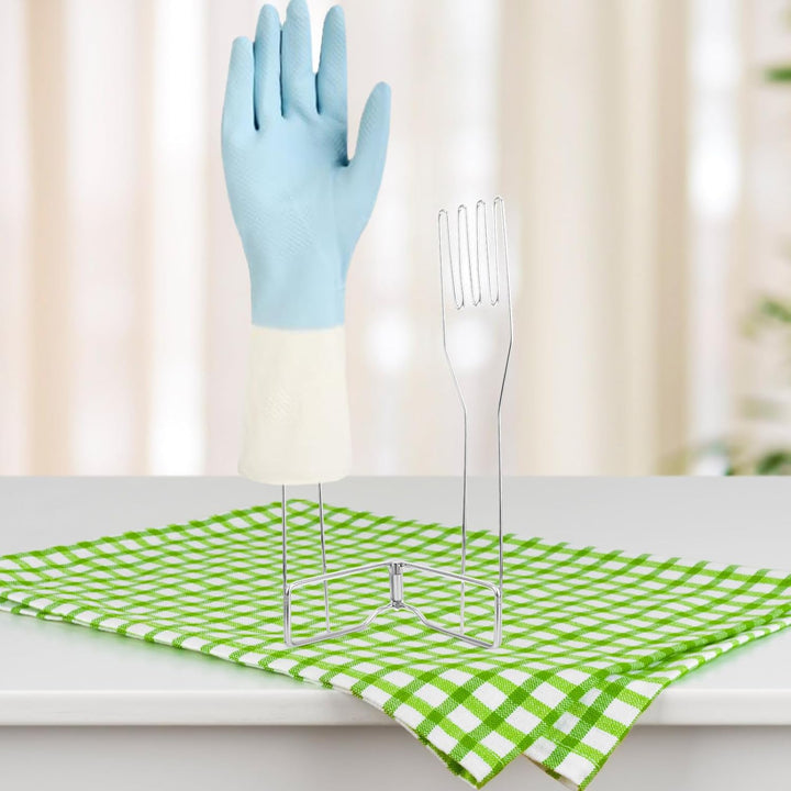 Kichvoe Klappbarer Handschuhtrockner Aus Eisen 14.4 Zoll Küchenhandschuhhalter Für Gummihandschuhe U