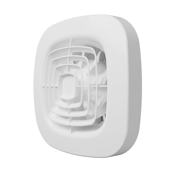 Vlano Abluftlüfter LENIS 100 Standard mit kurzem Flansch, Rückschlagventil, 100 mm, weiss, IP 45, 95