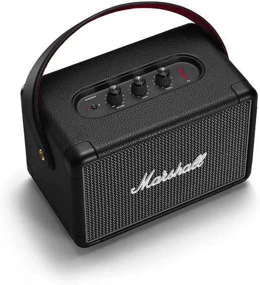 Marshall Kilburn II Bluetooth Tragbarer Lautsprecher, Kabelloser, Wasserabweisend - Schwarz, EU Schw