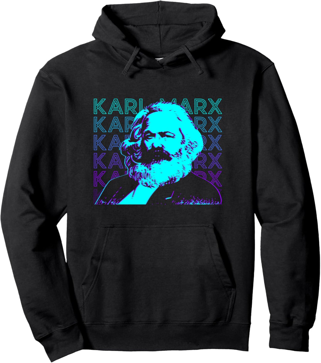 Karl Marx Kommunismus Kommunist Sozialismus Sozialist Retro Pullover Hoodie