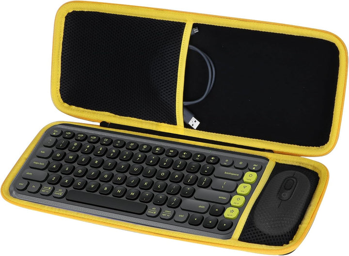Lebakort Hart Schutz Hülle Etui für Logitech POP ICON Combo -Tastatur-Maus-Set Grafit POP ICON Combo