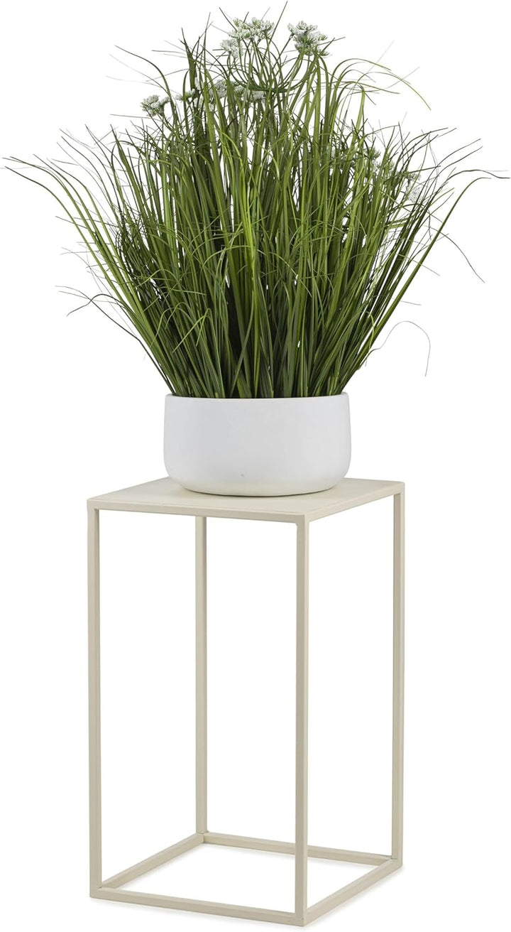 HowHomely Blumenständer Metall Cremefarben 40 cm Hoch - Solider und Robuster Blumenhocker Metall - P