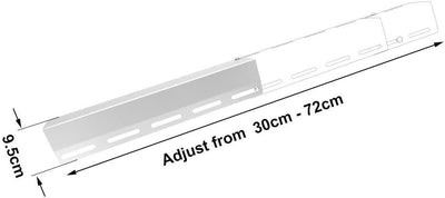 Denmay 30-72cm lang 9.5cm breit Universal Brennerabdeckung für Enders Boston Black, Landmann 12739,