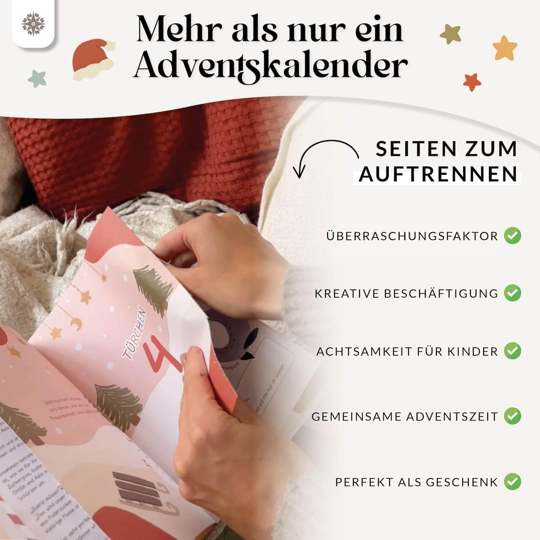 Lebenskompass® Adventskalender Buch für Kinder mit 24 Türchen - achtsames Adventsbuch zum Geniessen