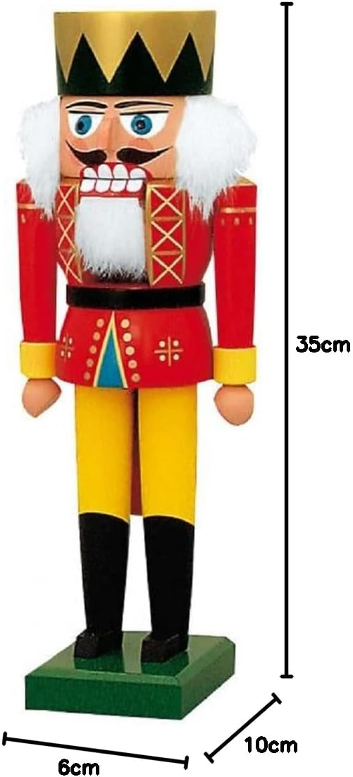 KWO Olbernhau Nussknacker König, Mehrfarbig, 35 cm