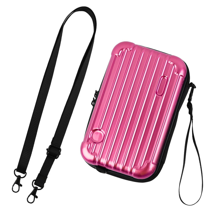 Mini Koffer Umhängetasche, Kleiner Koffertasche Handtasche Innentaschen Kosmetiktasche Hardcase mit
