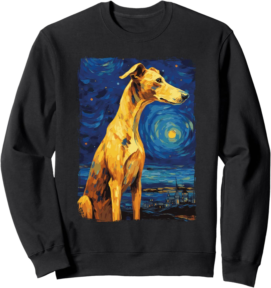 Greyhound Starry Night Galgo Espanol Sweatshirt
