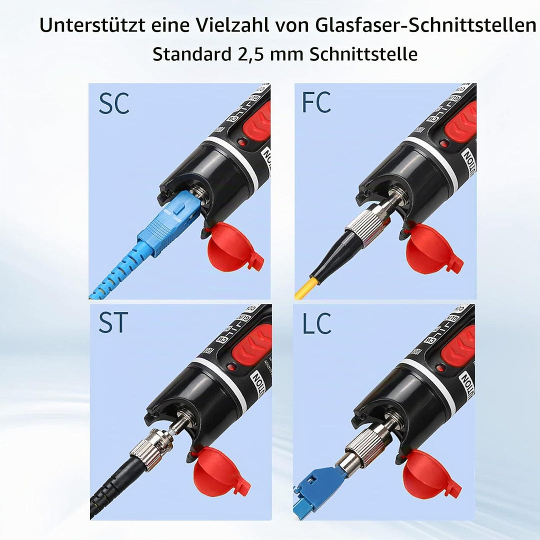 Glasfaserkabel Tester, 50MW VFL Glasfaser Rotlicht Stift Kabel Tester Detektor Meter, Rotlichtquelle