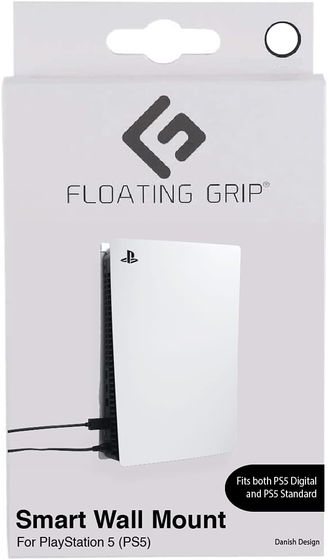 PS5 Wall Mount by FLOATING GRIP - White