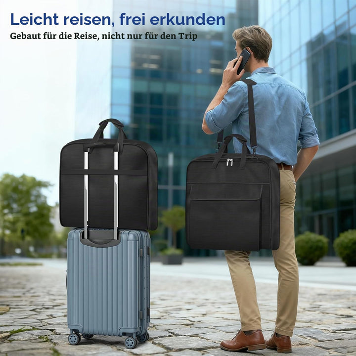 MISSLO Kleidersack Reisetasche für Damen mit Schultergurt, 43" Handgepäck-Kleiderhüllen, 2 in 1 Wass