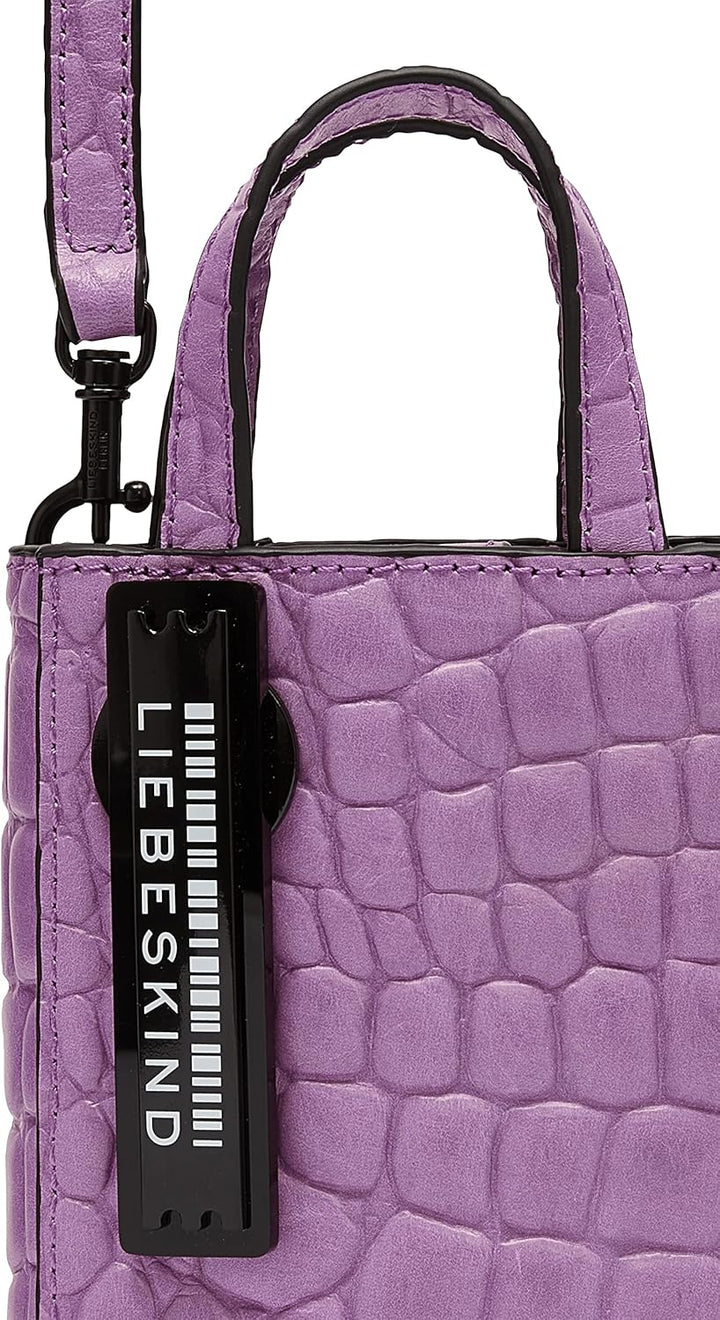 Liebeskind Damen Pb Croco Paperbag Tote XS Lavender, Lavender