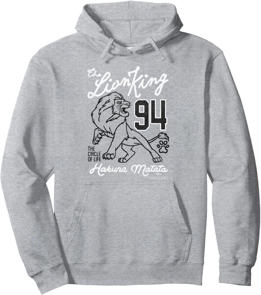 Disney Lion King Simba '94 The Circle Of Life Line Art Logo Pullover Hoodie