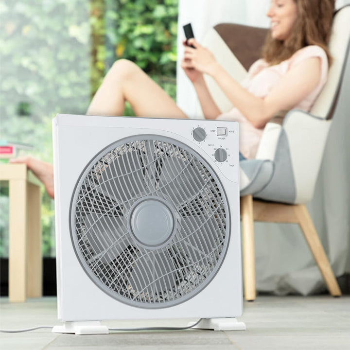 ARDES - Tragbarer quadratischer Tisch- oder Bodenventilator mit 5 Flügeln und 3 Intensitätsstufen, 3