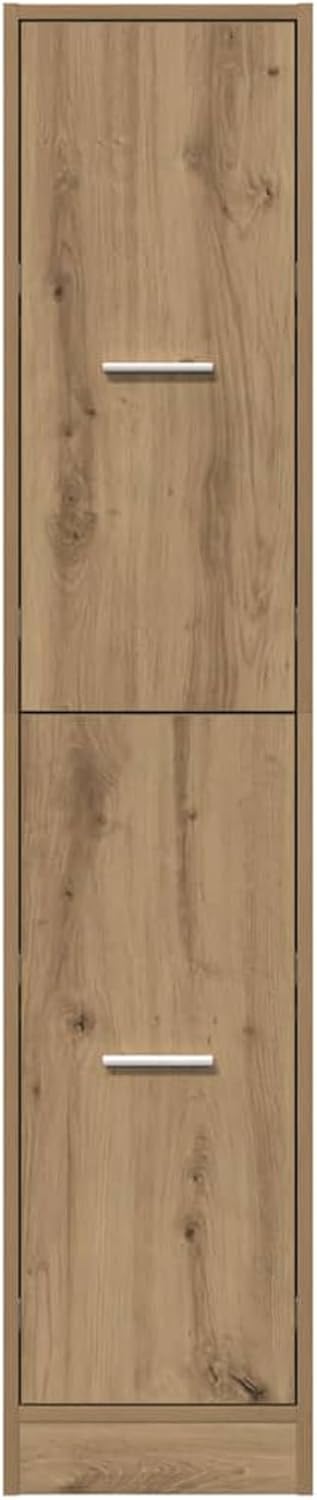 Homgoday Apothekerschrank Artisian Eiche Holzwerkstoff 4 Schubladen 30x41x144,5 cm - Dekorativ & Pra