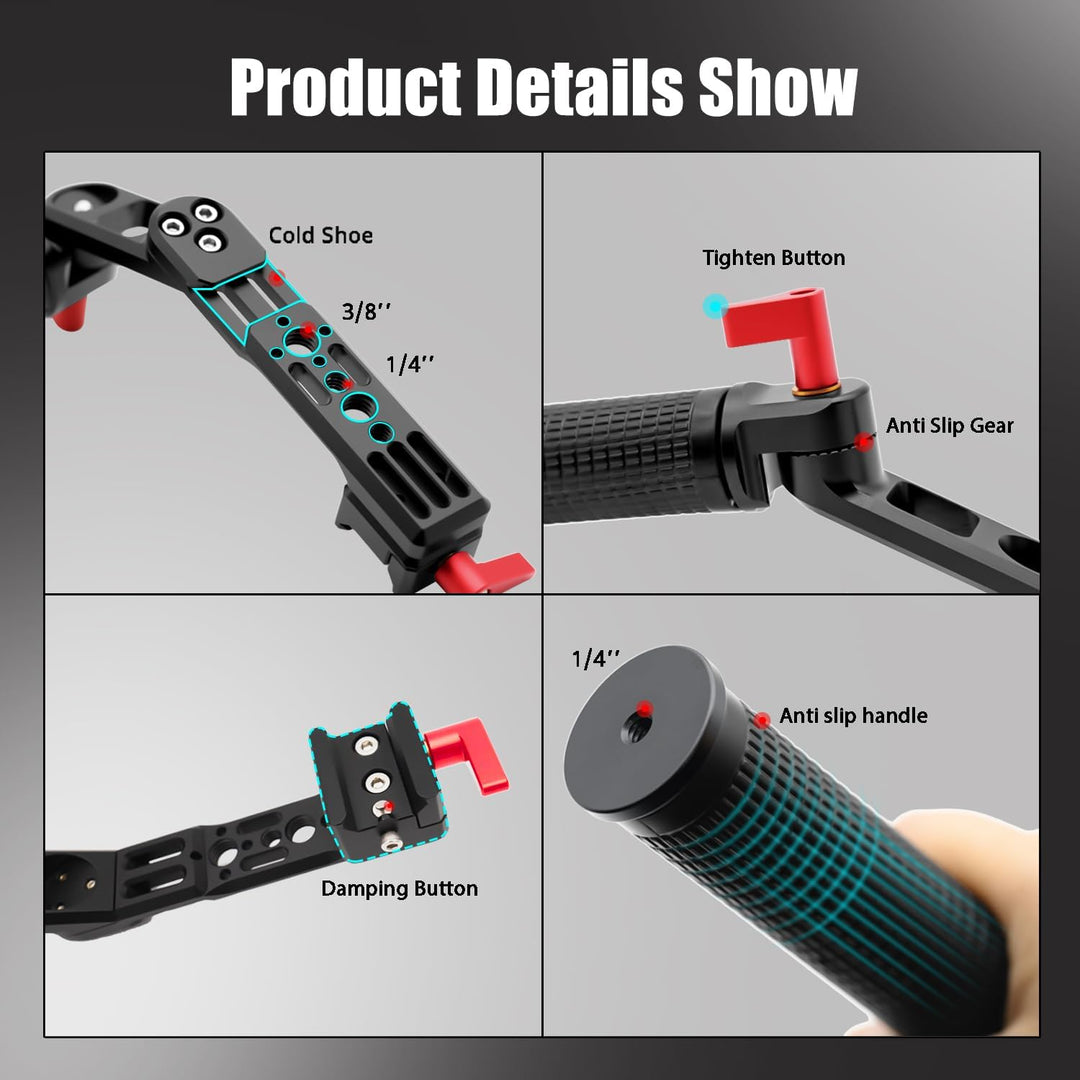 HAFOKO RS2 RS3 Gimbal Handgriff Einstellbar Handhaben Schlinge Verlängerung Halterung Handlich Alumi