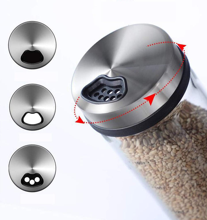 XiaoShenLu Salz- und Pfefferstreuer mit verstellbaren Giesslöchern, Gewürzbehälter für Salz und Pfef