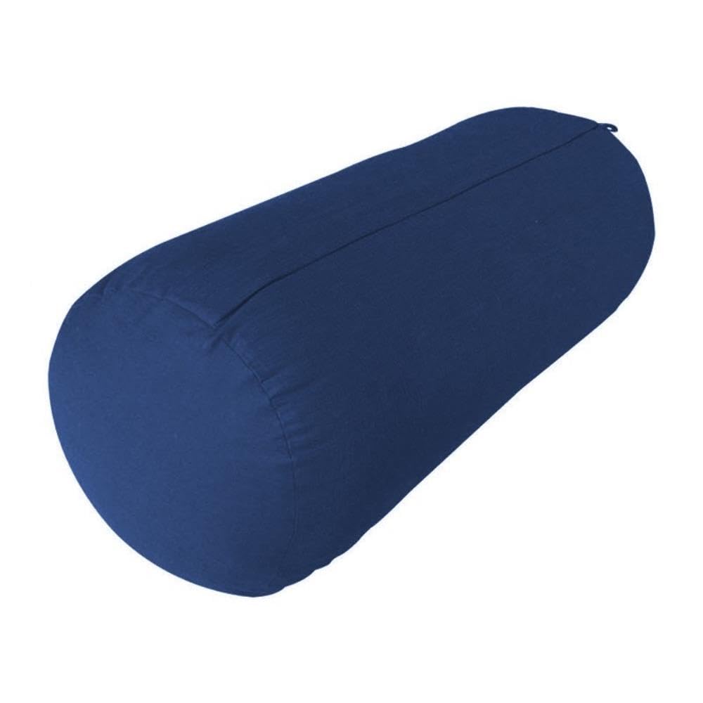 Yogarolle, gefüllt mit Schurwolle blau 27 x 65 cm, blau 27 x 65 cm