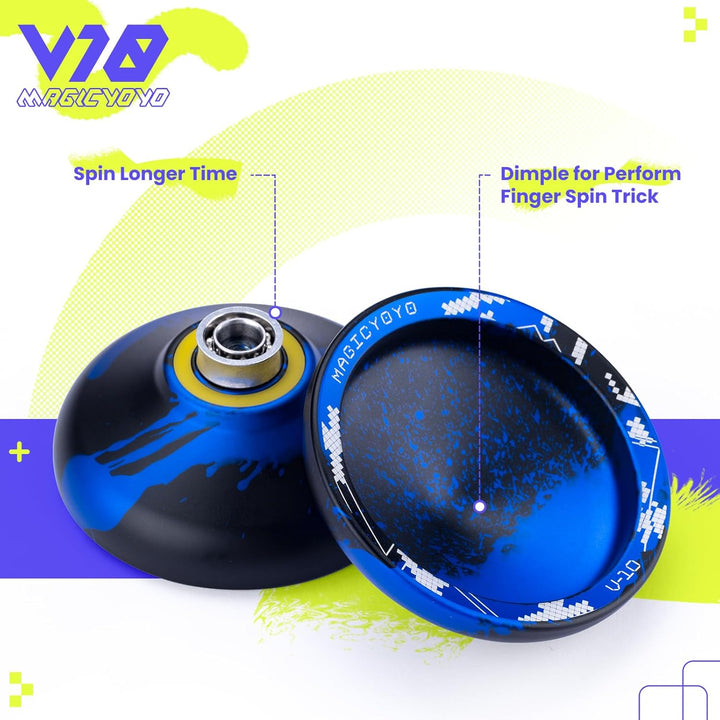 YOSTAR JoJo Profi V10 Plus, JoJo mit Leerlauf und Kugellager, Trick Yoyo für Kinder, Jo-Jo für Respo