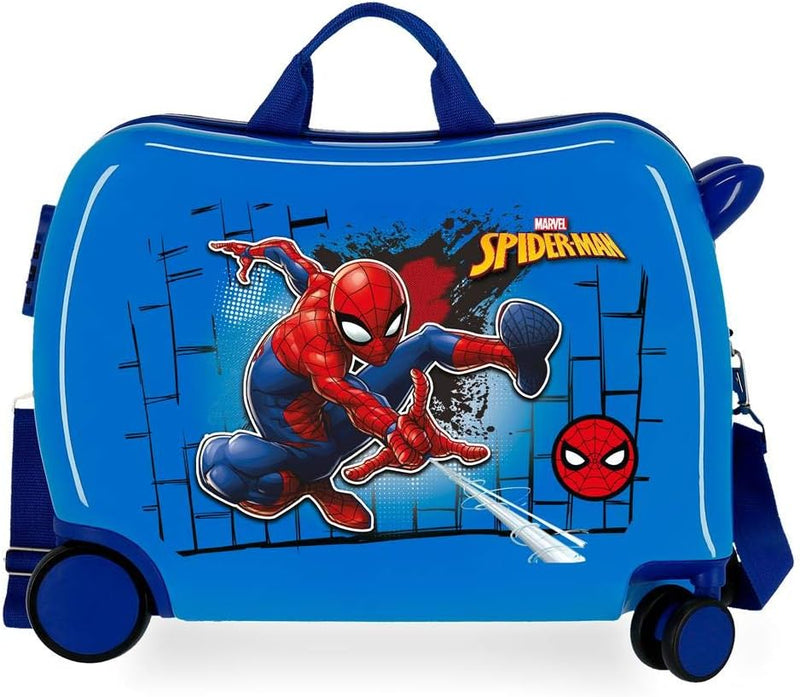 Marvel Spiderman Red Kinder-Koffer Blau 50x39x20 cms Hartschalen ABS Kombinationsschloss 38L 2,1kgs