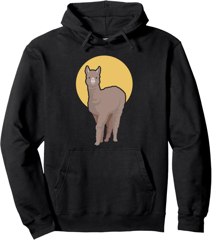 Alpaca Illustration Lama Huacaya Pako Alpakazüchter Alpaka Pullover Hoodie