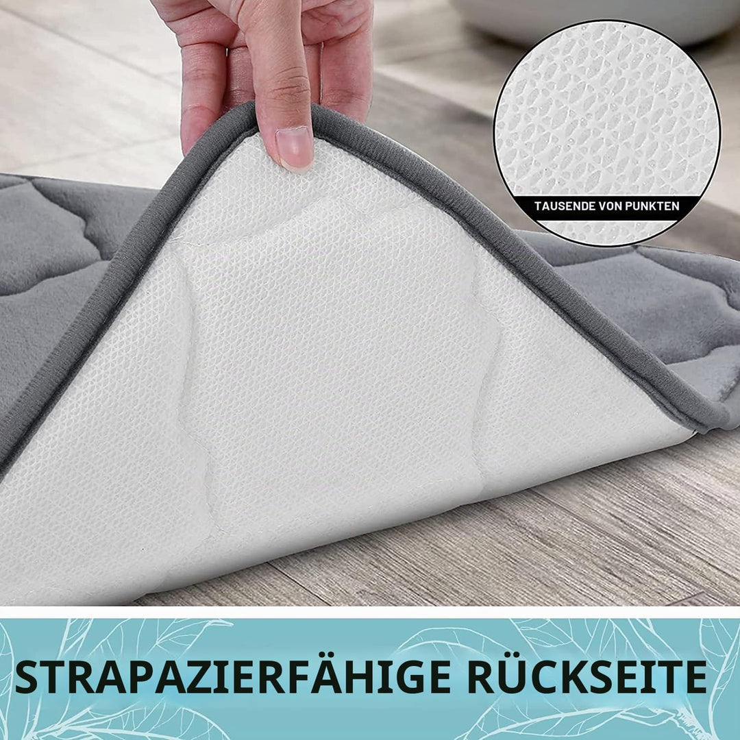 Homaxy Memory Foam Badezimmerteppich rutschfest Badematte Weich Badteppich Saugfähige Badvorleger Wa