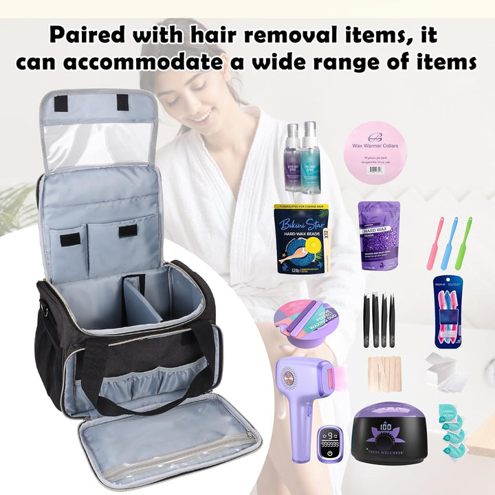 Universal-Wachsset, Tragetasche, kompatibel mit Tress Wellness, tragbarer Organizer für Wachswärmer,