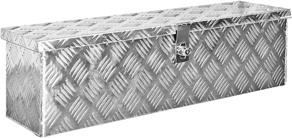 Trucky Truckbox, Deichselbox Aluminium, Anhängerbox 15 Grössen, Werkzeugkiste mit Schloss und Schlüs