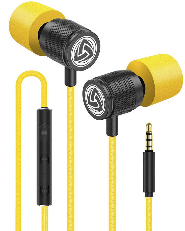 LUDOS Ultra Kopfhörer In Ear Ohrhörer mit Kabel und Mikrofon, Kristallklarer Klang, Ausgewogene Höhe