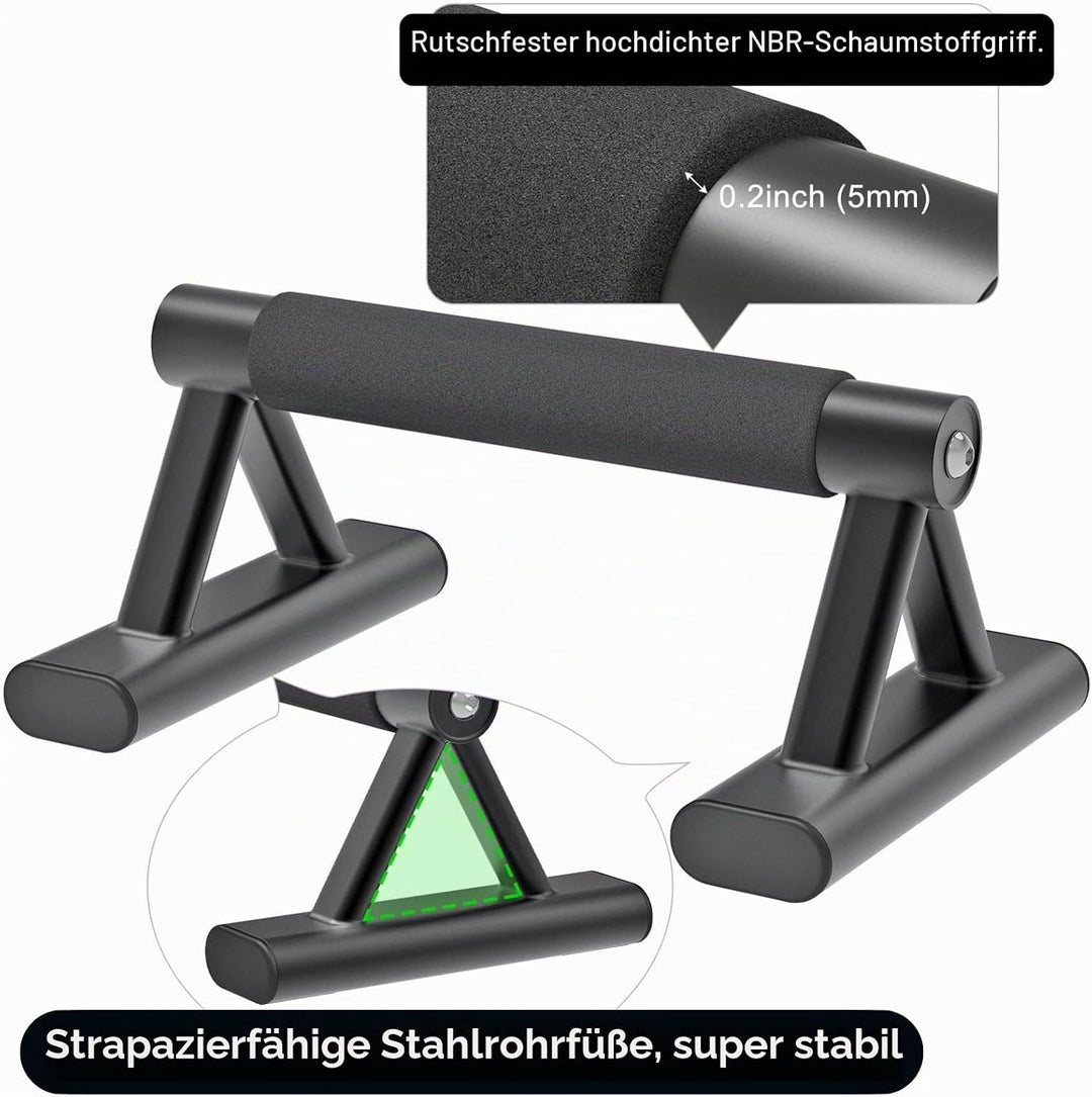 SELEWAERE Calisthenics Equipment Liegestützgriffe - Rutschfest Parallettes Handstand Griffe Robuste