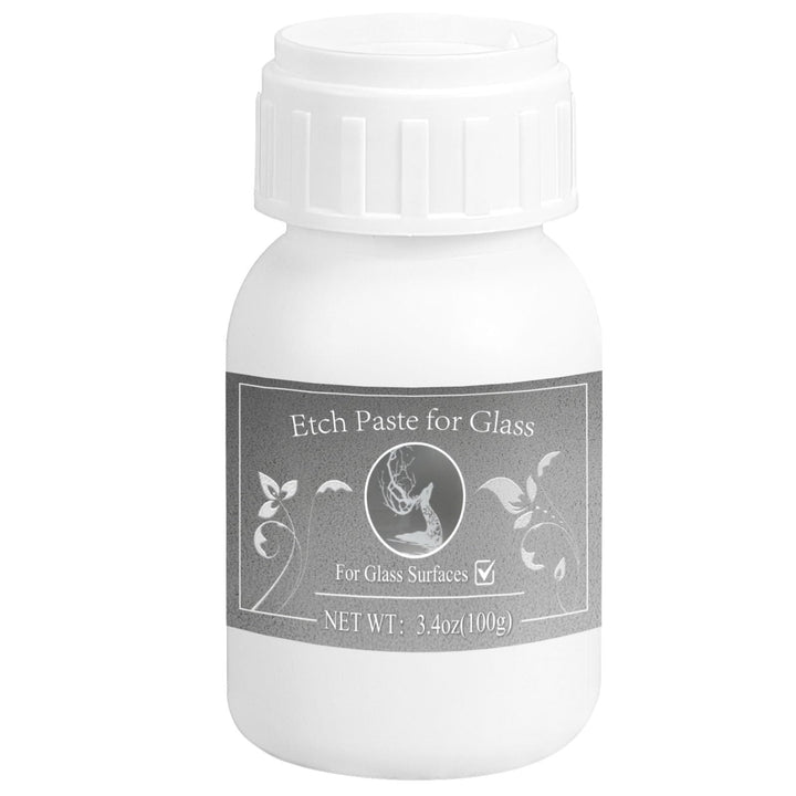 100g etch paste for glass, etch paste can be used on a variety of surfaces, including glass, ceramic