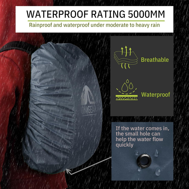 Unigear Regenschutz für Rucksäcke Schulranzen mit Reflektor, wasserdichte Regenhülle Rucksack Cover