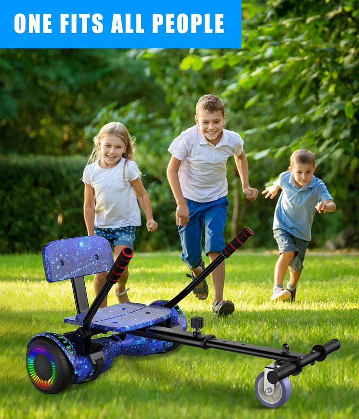SISIGAD Rollersitz-Befestigung, 16,5 cm, selbstausgleichend, Go-Kart mit Bluetooth und LED-Lichtern,