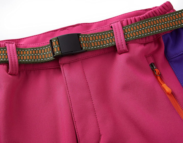 DAFENP Kinder Softshellhose Skihose Warm Gefüttert Thermohose Winter Wasserdicht Winddicht Schneehos