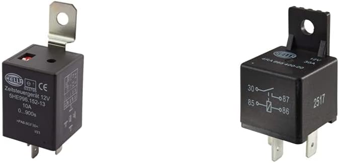 HELLA 5HE 996 152-131 Zeitrelais - 12V - Anschlussanzahl: 5 - Wechsler & 4RA 965 400-001 Minirelais,