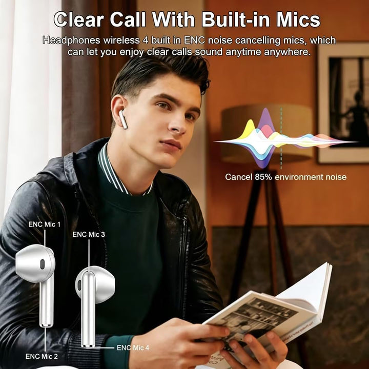 Drsaec Bluetooth Kopfhörer, 2026 Neu 6D Tiefer Bass In Ear Kopfhörer Kabellos Bluetooth 5.3 Kabellos